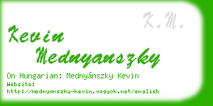 kevin mednyanszky business card